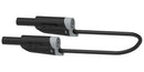 MULTICOMP PRO MP771105 Banana Test Lead, 4mm Banana Plug, Stackable, 4mm Stackable Banana Plug, 2.32 ", 59 mm, Black