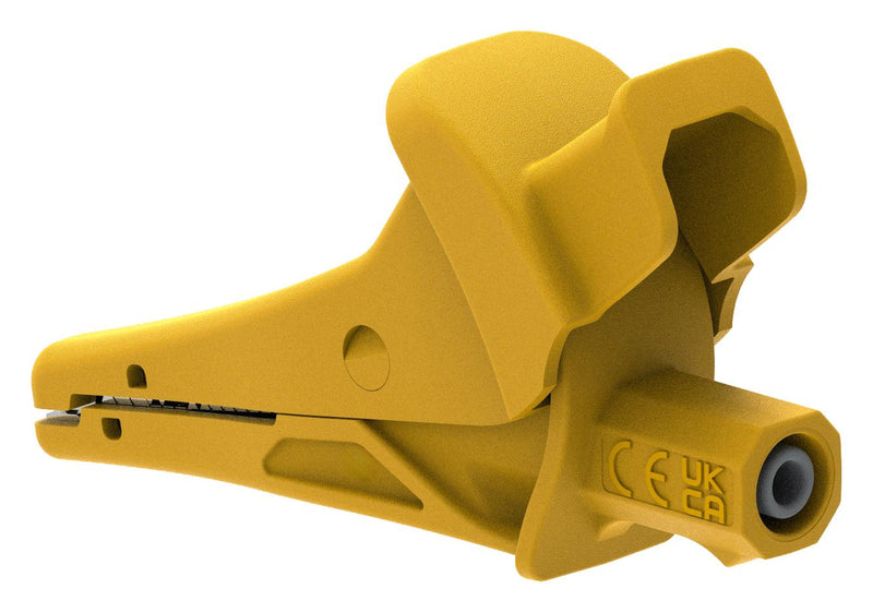 CAL TEST ELECTRONICS CT4501-4 ALLIGATOR CLIP, YELLOW, 20A, 1.2"