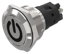 EAO 82-6152.2000.B002 Vandal Resistant Switch, Standby, 82 Series, 22 mm, SPDT, Maintained, Round Flat Flush, Natural