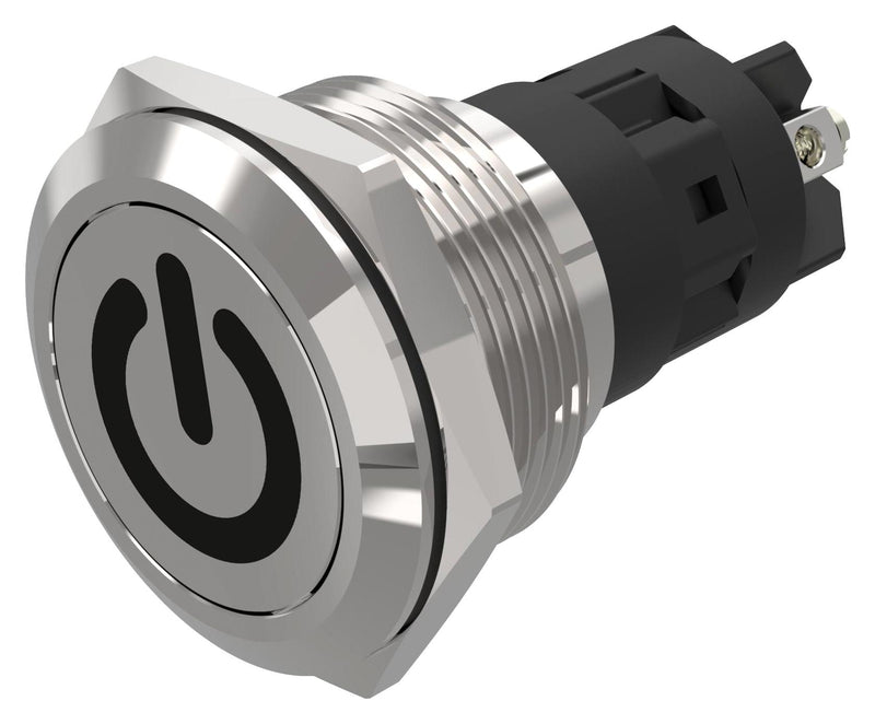 EAO 82-6152.2000.B002 Vandal Resistant Switch, Standby, 82 Series, 22 mm, SPDT, Maintained, Round Flat Flush, Natural