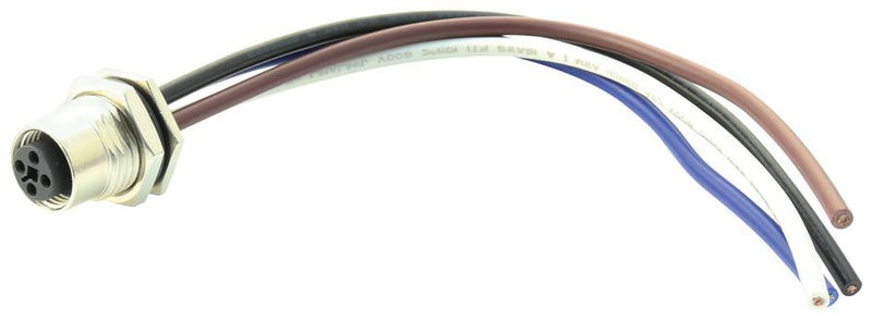 AMPHENOL LTW M12S-04PMMS-SF8B15 Sensor Cable, M12 Plug, Free End, 4 Positions, 150 mm, 5.9 ", M Series
