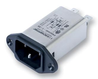 SCHAFFNER - TE CONNECTIVITY FN9244EB-6-06 Filtered IEC Power Entry Module, IEC C14, Medical, 6 A, 250 VAC