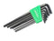 MULTICOMP PRO MP013782 Hex Key Set, 7 Pieces of 1.5/2/2.5/3/4/5/6mm Extra Long Ball End Keys
