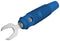 HIRSCHMANN TEST AND MEASUREMENT 930585102 Banana Test Connector, Plug, Cable Mount, 30 A, 60 VDC, Nickel Plated Contacts, Blue