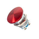 Metal Mushroom Head Pushbutton - Panel Mount (16mm, Red)