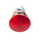 Metal Mushroom Head Pushbutton - Panel Mount (16mm, Red)