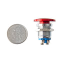 Metal Mushroom Head Pushbutton - Panel Mount (16mm, Red)