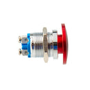 Metal Mushroom Head Pushbutton - Panel Mount (16mm, Red)