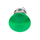 Metal Mushroom Head Pushbutton - Panel Mount (16mm, Green)