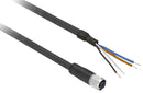 TELEMECANIQUE SENSORS XZCP1141L15 Sensor Cable, M12 Plug, Free End, 4 Positions, 15 m, 49.2 ft, XZ Series