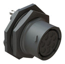 AMPHENOL SINE/TUCHEL RTS714ND12S0332 Circular Connector, ecomate Aquarius Series, Jam Nut Receptacle, 12 Contacts, PCB Socket