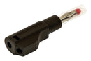MUELLER ELECTRIC BU-32614-0. Banana Test Connector, Plug, Cable Mount, 20 A, 1 kV, Black
