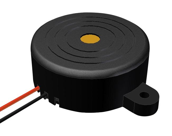 PUI AUDIO AI-4228-TF-LW140-4-R Transducer, Continuous, 95 dBA, 2.8 kHz, Panel Mount, Internal