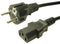MULTICOMP PRO MP-FCR72035 Mains Power Cord, PVC, Schuko Style, CEE 7/7 Plug to IEC 320 C13, 1 m, 10 A, 250 VAC, Black