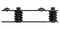 TE CONNECTIVITY SLC-MB Base, 55mm Safety Light Curtain Column, SLC Series 2447918-1
