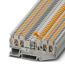 PHOENIX CONTACT 3210172 DIN Rail Mount Terminal Block, Knife Disconnect, 4 Ways, 26 AWG, 12 AWG, 2.5 mm², Push In, 20 A
