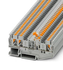 PHOENIX CONTACT 3210170 DIN Rail Mount Terminal Block, Knife Disconnect, 3 Ways, 26 AWG, 12 AWG, 2.5 mm², Push In, 16 A