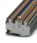PHOENIX CONTACT 3212160 DIN Rail Mount Terminal Block, Knife Disconnect, 2 Ways, 20 AWG, 8 AWG, 6 mm², Push In, 20 A