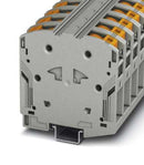 PHOENIX CONTACT 3260050 DIN Rail Mount Terminal Block, Feed-Thru, 2 Ways, 8 AWG, 00 AWG, 50 mm², Push In, 150 A