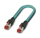 PHOENIX CONTACT 1403926 Ethernet Cable, 8P, Cat5, RJ45 Plug to RJ45 Plug, Blue, 500 mm, 19.7 "