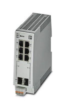 PHOENIX CONTACT 2702970 Switch, 8 Ports, Industrial, Managed Gigabit Ethernet, DIN Rail, RJ45 x 6, SFP x 2