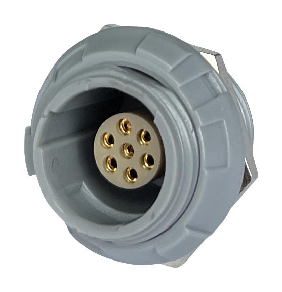 MULTICOMP PRO MCP-P1SRG07SGG Circular Connector, MCP IP50 Push Pull, Panel Mount Receptacle, 7 Contacts, Solder Socket