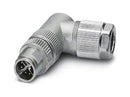 PHOENIX CONTACT 1417443 Sensor Connector, M12, Male, 8 Positions, Right Angle Cable Mount