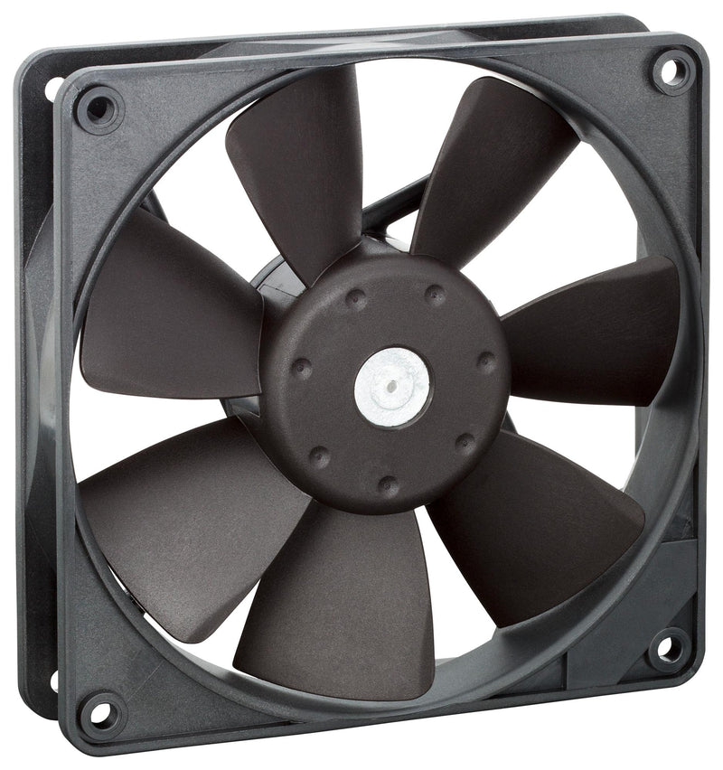 EBM-PAPST 4412F/2 DC Axial Fan, 12 V, Square, 119 mm, 25 mm, Ball Bearing, 100.1 CFM