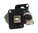 SWITCHCRAFT/CONXALL EHUSBBAXPKG USB ADAPTER, TYPE B RCPT-TYPE A RCPT