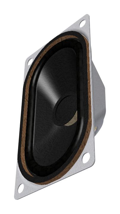 PUI AUDIO AS07108PO-3-R Speaker, 100Hz to 20kHz, 8 ohm, 86dBA, 5W, Oval, Panel Mount