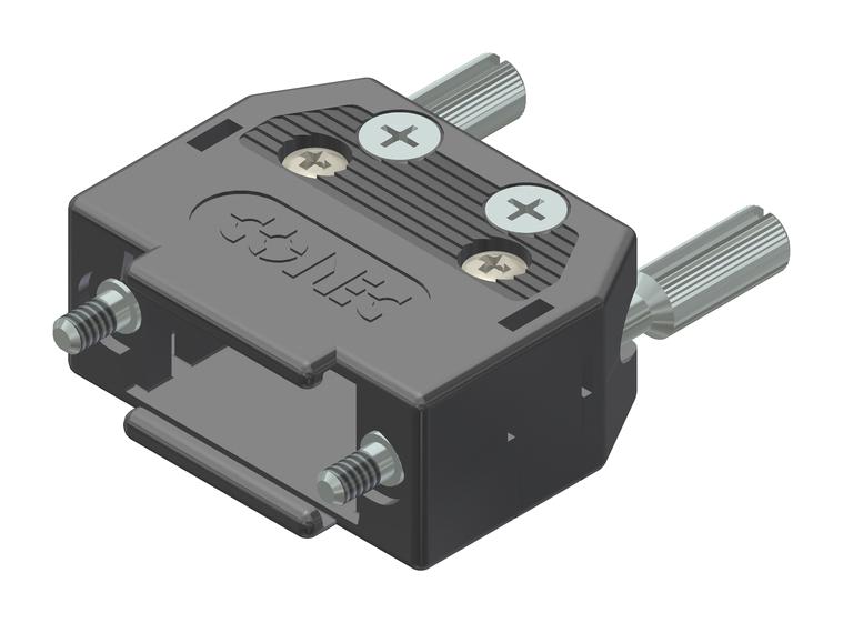 AMPHENOL CONEC 165X10139X D Sub Backshell, 9Pos, DE, 180&deg;, PBT (Polybutylene Terephthalate), Glass Filled Body