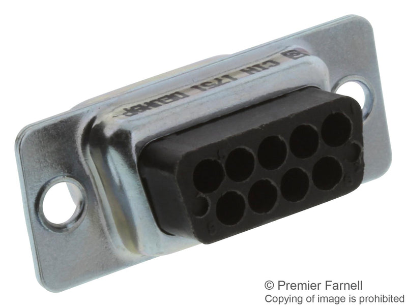 CINCH CONNECTIVITY SOLUTIONS DEUH-9P-FO D SUB HOUSING, PLUG, 9POS, DE, STEEL