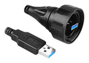 BULGIN LIMITED PX0840/A3/1M00 USB Cable, Type A Plug to Sealed Type A Plug, 1 m, 3.3 ft, USB 3.0, Black