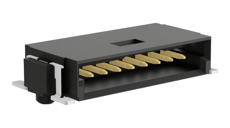 HARWIN M55-3100842R Pin Header, Board-to-Board, 1.27 mm, 1 Rows, 8 Contacts, Surface Mount Right Angle, M55 Series