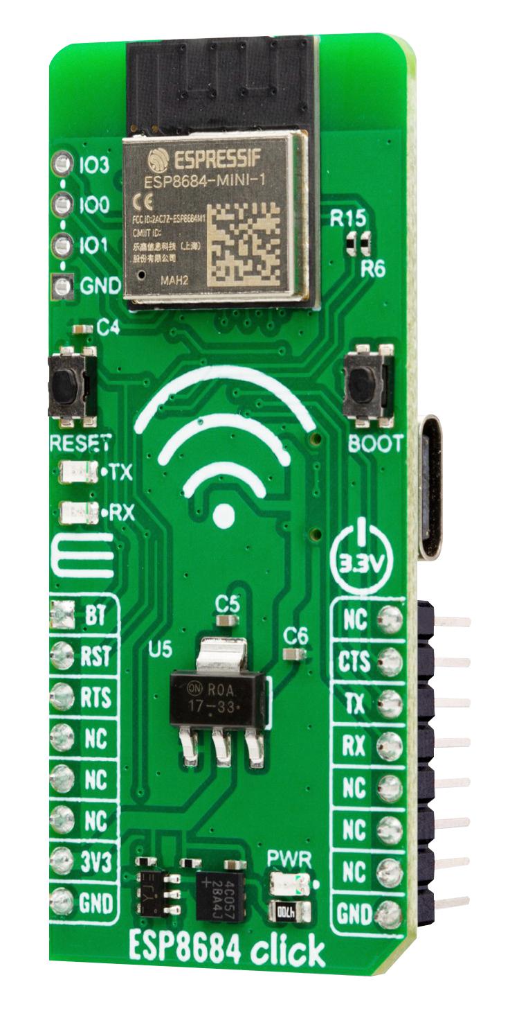 MIKROELEKTRONIKA MIKROE-5803 Add-On Board, ESP8684 Click, Fusion Development Boards