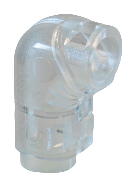 TUK PS90CL Patch Lead Adapter, 90&deg;, Clear, 6.5mm OD Cat5e, Cat6 or Cat6A Ethernet Cables
