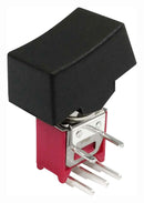 MULTICOMP PRO MP-R3-2B-C-5-13 Rocker Switch, Subminiature, On-On, SPDT, Non Illuminated, Through Hole, Black