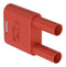 STAUBLI 66.4010-22 Banana Test Connector, 4mm Rear Socket, Plug, Cable Mount, 32 A, 1 kV, Nickel Plated Contacts, Red