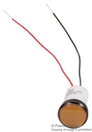 DIALIGHT 557-1705-203F. INDICATOR, LED PANEL MNT, YELLOW, 24V