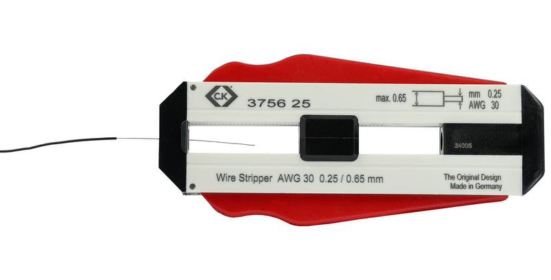 CK TOOLS T3756 25 Wire Stripper, Precision, 30 AWG / 0.25mm Capacity PVC, PTFE & Coated Wire GTIN UPC EAN: 5013969497908