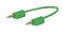 STAUBLI 28.0039-050-25 Banana Test Lead, PVC, 2mm Stackable Banana Plug, 2mm Stackable Banana Plug, 19.6 ", 500 mm, Green