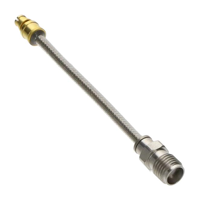 HUBER+SUHNER 024E573HTCR092HTCR2.5PM1PS-STD RF / Coaxial Cable Assembly, SMA Jack to SMP Jack, 50 ohm, 2.5 ", 63.5 mm