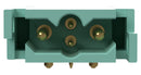 POSITRONIC DF04M420/AA RECT PWR CONN, R/A PLUG, 4POS, PCB