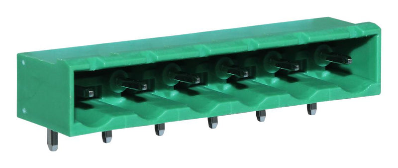 CAMDENBOSS CTBP9558/6 Terminal Block, Closed End, Header, 7.62 mm, 6 Ways, 15 A, 300 V, Through Hole Right Angle
