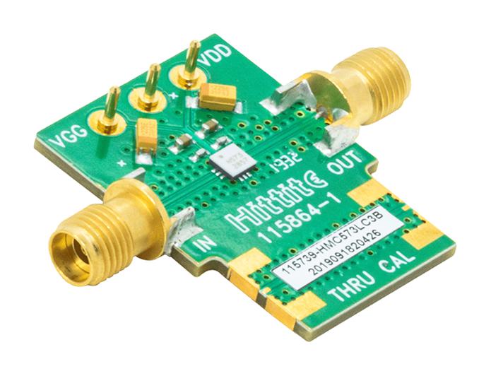 ANALOG DEVICES 115739-HMC573LC3B Evaluation Board, HMC573LC3B, 8GHz to 22GHz, GaAs, PHEMT, Active Frequency Multiplier