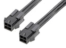 MOLEX 214757-1041 Cable Assembly, Micro-Fit 3.0 Plug to Micro-Fit 3.0 Plug, 4 Ways, 3 mm, 2 Row, 150 mm, 5.9 "