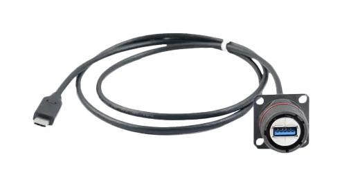 AMPHENOL SOCAPEX 32242G-050 USB Cable, 24Pos/9Pos, Type C Plug to Type A Receptacle, 500 mm, 19.7 ", USB 3.0