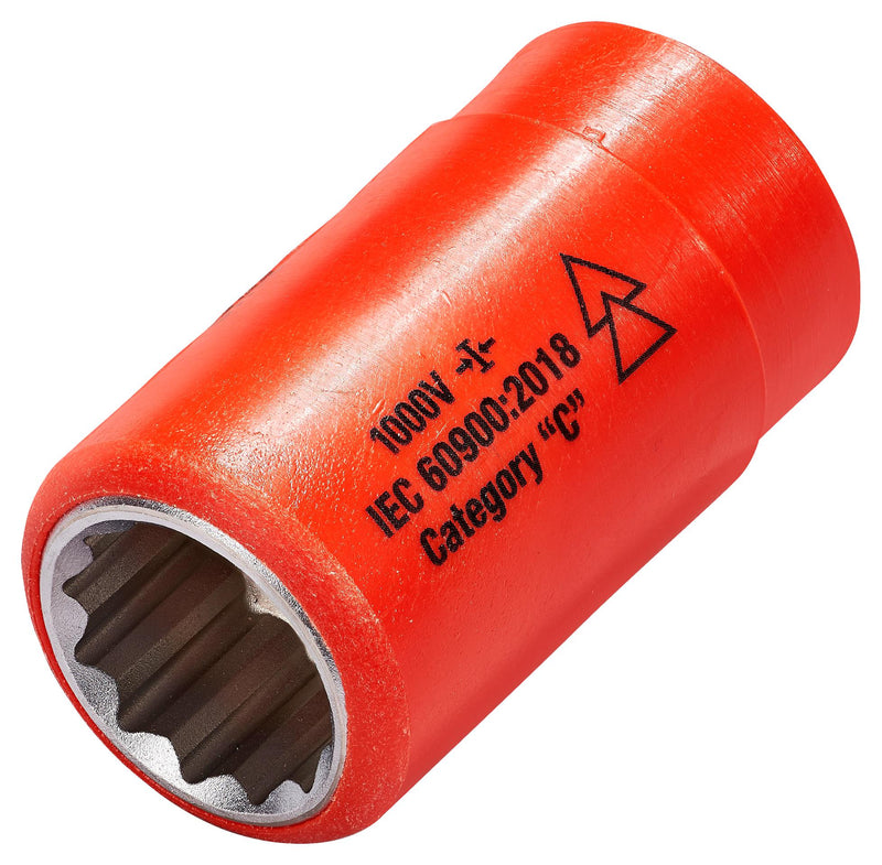 INSULATED TOOLS LTD 01440 Impact Socket, 1/2" Drive, 19 mm AF, 50 mm Length
