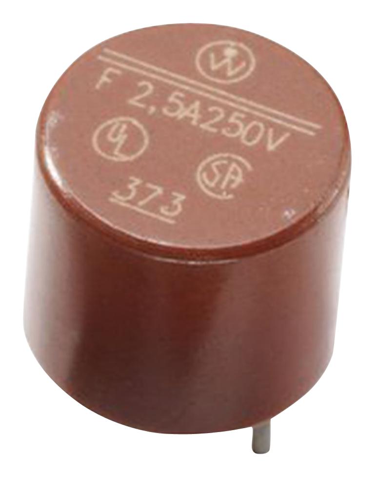 LITTELFUSE 37212500001 Fuse, PCB Leaded, 2.5 A, 250 V, 372 Series, Time Delay, Radial Leaded