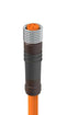 LUMBERG AUTOMATION RKMV 4-1006/3 M Sensor Cable, A Coded, Unshielded, M8 Receptacle, Free End, 4 Positions, 3 m, 9.8 ft, RKMV Series